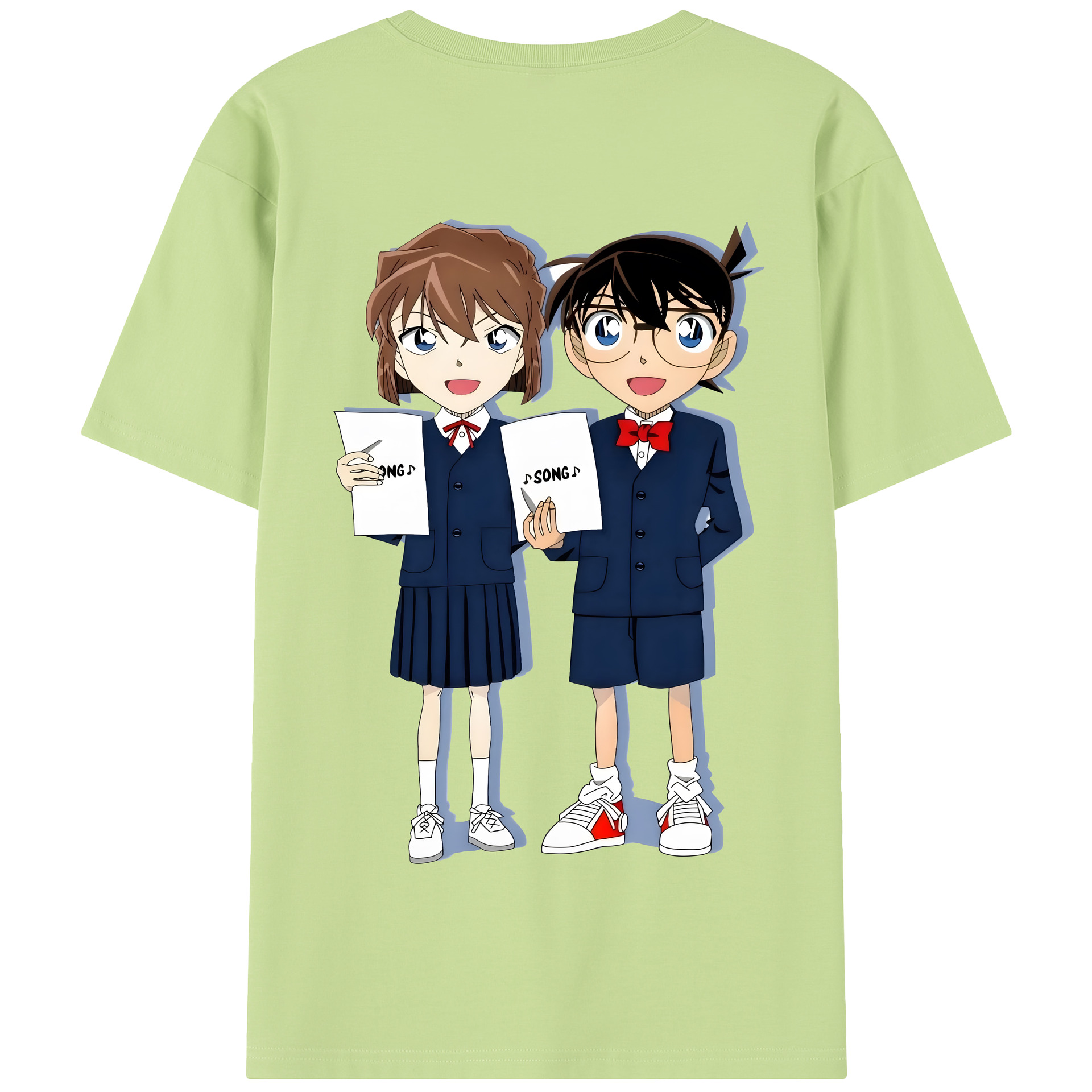 （画像用） 名探偵コナン 灰原 哀 はいばら あい Detective Conan Anita Hailey、Vi Graythorn Haibara Ai 綿100％半袖Tシャツ（背面プリント）